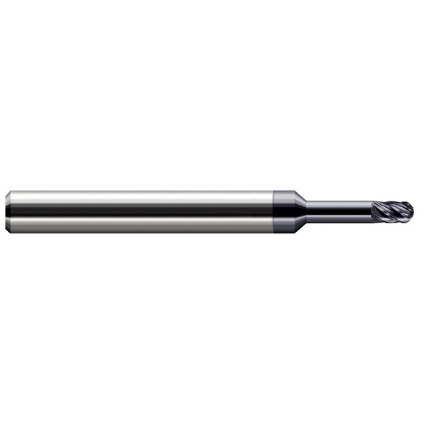 End Mill for Hardened Steels - Ball 0.0930" (3/32) Cutter DIA x 0.1400" (9/64) Length of Cut